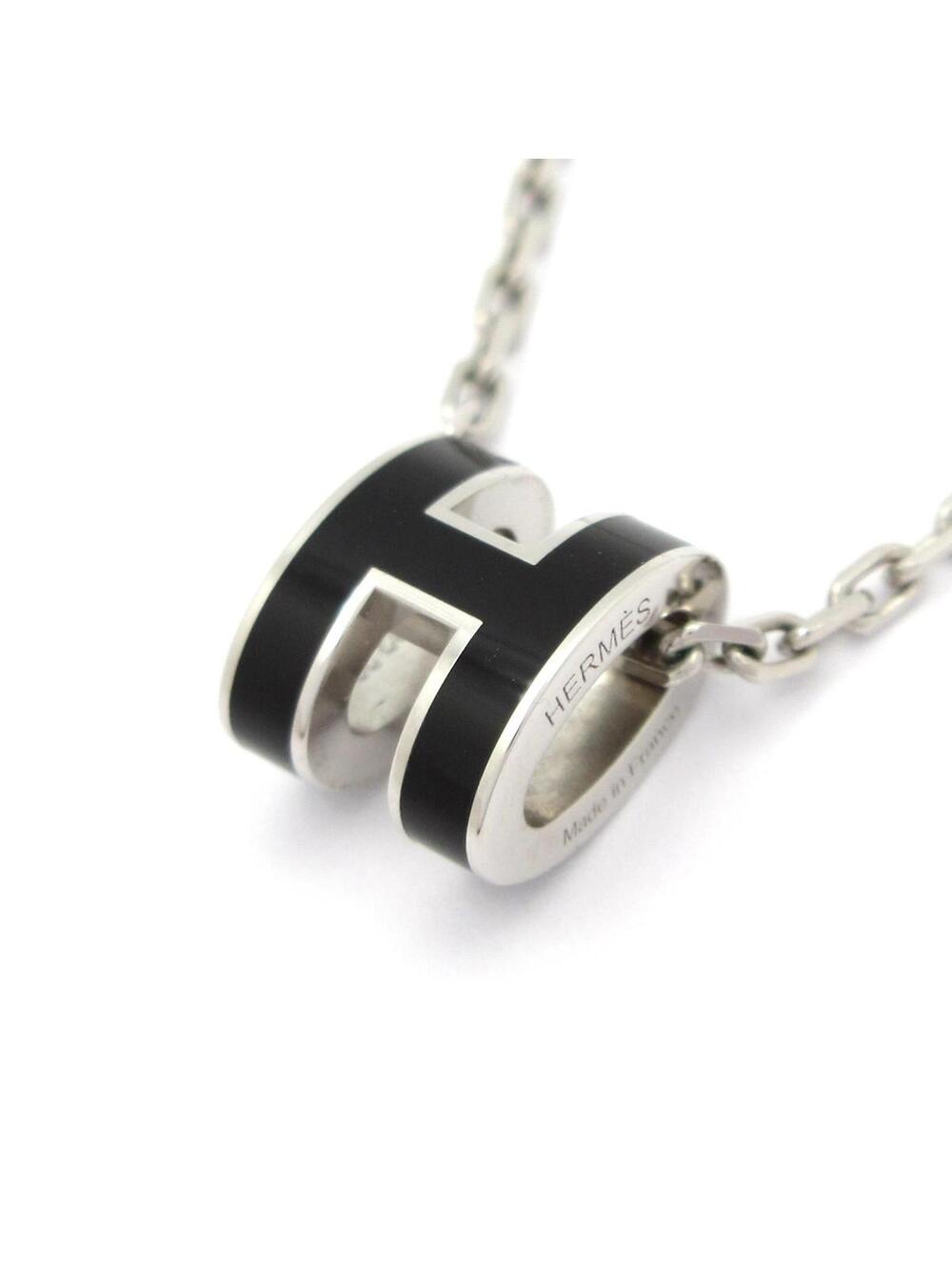 Hermes Mini Pop H Silver Black Hardware #285653H80B